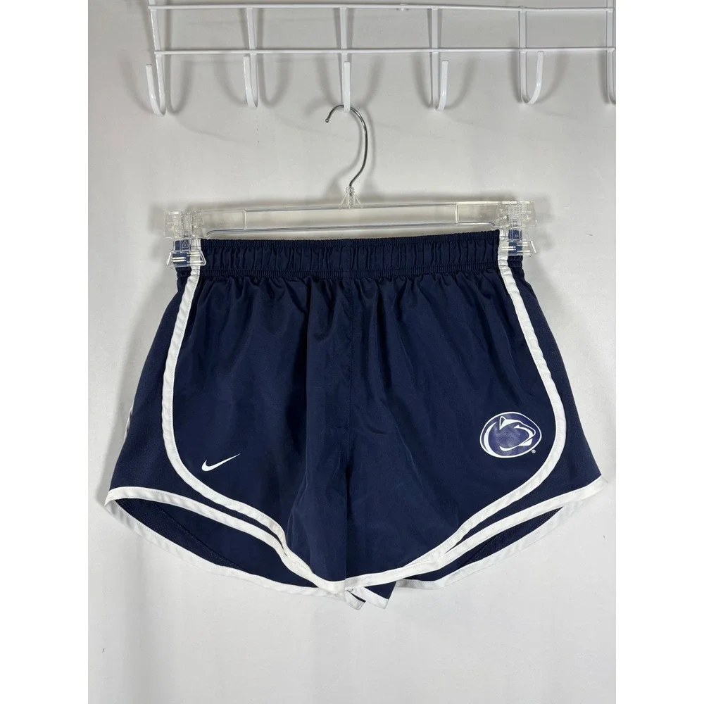 Nike Penn State Nittany Lions Navy Blue Dri-FIT Running Shorts Womens Medium PSU
